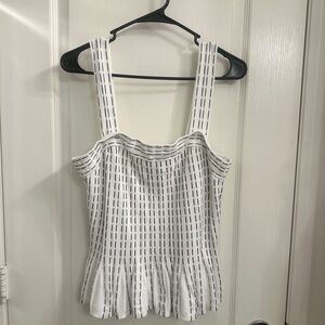 Express Black and White Striped Tank Top